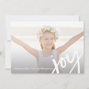 Modern Jul Typografi Elegant Foto Julkort