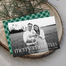 Modern jul typografi God Jul Grön Foto