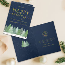 Modern jul vattenfärg skog snö