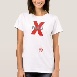 Modern Julafton med Julgran Ornament T-shirt