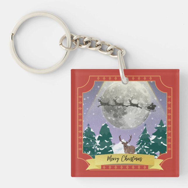 Modern julafton med Santa Reindeer (Framsidan)