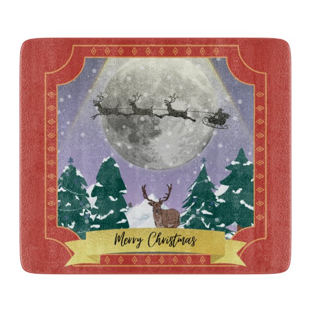 Modern julafton med Santa Reindeer (Framsidan)