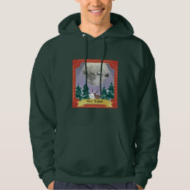 Modern julafton med Santa Reindeer Hoodie