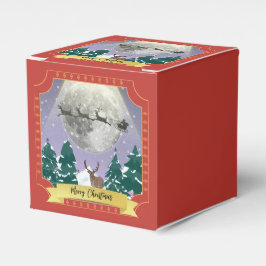 Modern julafton med Santa Reindeer Presentaskar