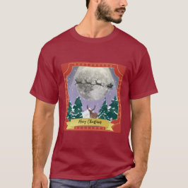 Modern julafton med Santa Reindeer T Shirt