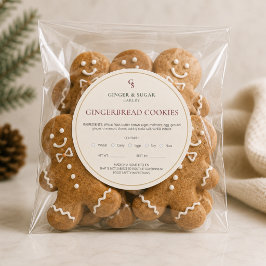 Modern julbakery laglig matlicens runt klistermärke