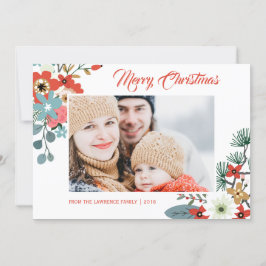 Modern julblommor - blomfoto julkort