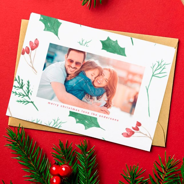 Modern julbotanik i foto från Snö Julkort (Skapare uppladdad)