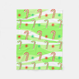 Modern juldesign för Polkagrisar Fleecefilt