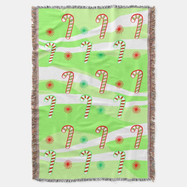 Modern juldesign för Polkagrisar Mysfilt (Framsidan Vertikal)