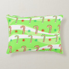 Modern juldesign för Polkagrisar Prydnadskudde