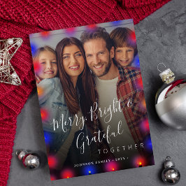 Modern julfamilj, foto Merry och Bright Julkort