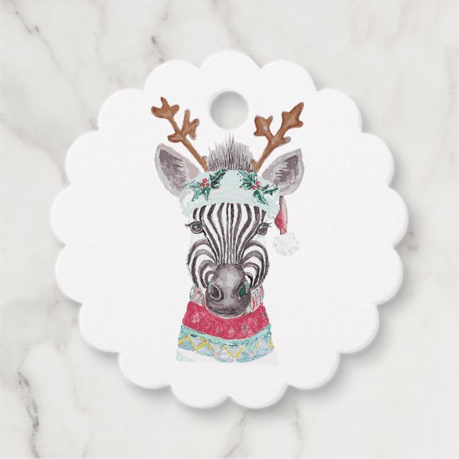 Modern julfärgning gåvor etiketter (Framsida)