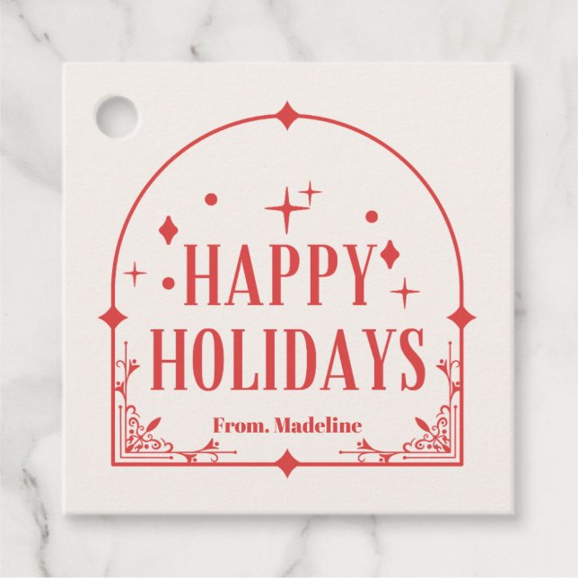 modern julfest gåvor etiketter (Framsida)