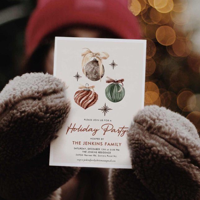 Modern Julfest-inbjudan Inbjudningar (Boho Modern Holiday party invitation)