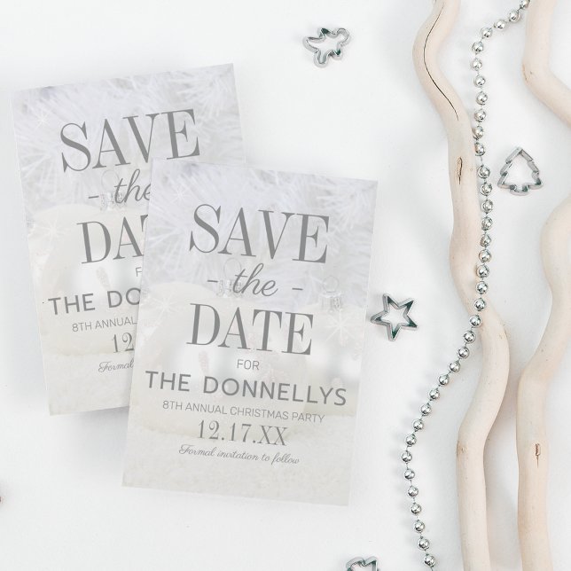 Modern julfest Spara datum-anmälan Meddelande Vykort (Skapare uppladdad)