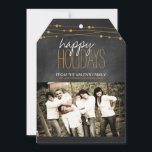 Modern julfotbolls-kort för krita julkort<br><div class="desc">Modern julfotoport skapat med färgstarka konstruktioner. Copyright 2014</div>