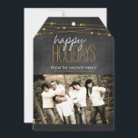 Modern julfotbolls-kort för krita julkort<br><div class="desc">Modern julfotoport skapat med färgstarka konstruktioner. Copyright 2014</div>