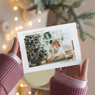 Modern julfotfamiljen   God jul Po Helg Vykort