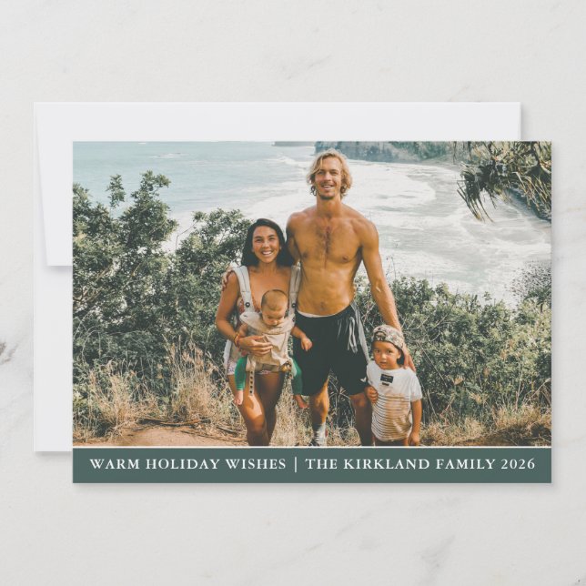 Modern julfotkort - Helgdag Julkort (Framsida)