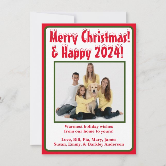 Modern julfotkort - Helgdag Julkort (Framsida)