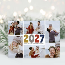 Modern julfoto collage familj 2027