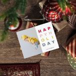 Modern julfoto | Färgämnet Glad helg Vykort<br><div class="desc">Modern julfoto | Färgämnet Glad helg</div>
