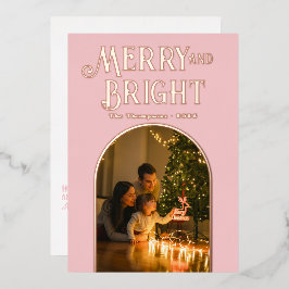 Modern  julfoto för Rosa och Ro Guld