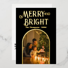 Modern julfoto för svart och Guld