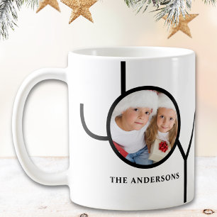 Modern julfoto kaffemugg