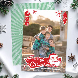 Modern julfotokort i mitten av århundradet julkort
