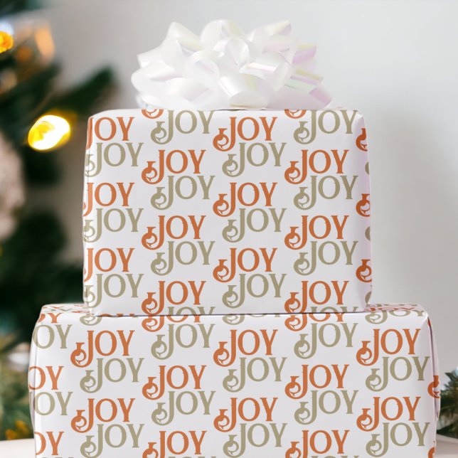 Modern Julglädje Presentpapper (Modern Joy Christmas Wrapping Paper from Ricaso)