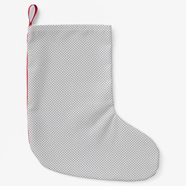 Modern julgrå mönstrad presentförpackning liten julstrumpa (Framsidan)