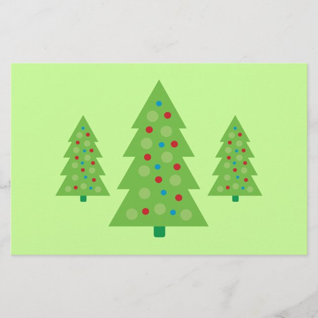Modern Julgran Art Brevpapper (Framsida)