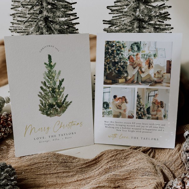 Modern Julgran-fotokort för Helgdag Julkort (Skapare uppladdad)