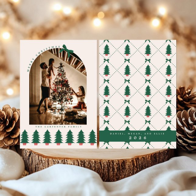 Modern Julgran Fotokort Inbjudningar (Skapare uppladdad)
