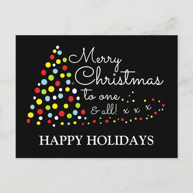 Modern Julgran, Glad helg Helgdag Post (Framsida)