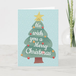 Modern Julgran God jul Kort