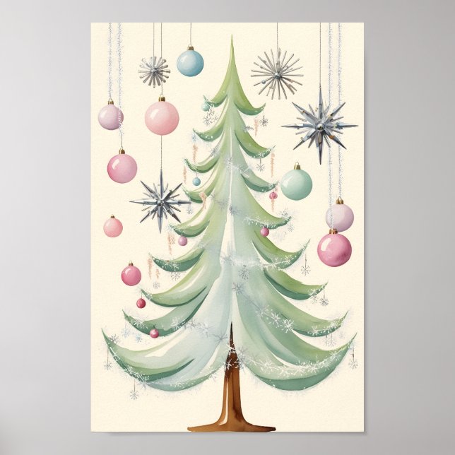 Modern Julgran i medelårhundradet Poster (Framsidan)