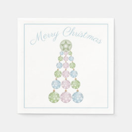 Modern Julgran i Pastel Färg Pappersservett