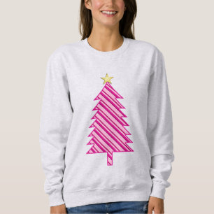 Modern Julgran i Rosa Peppermint Rand T Shirt