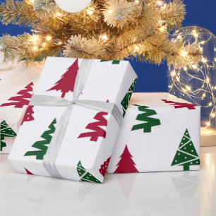Modern julgran inpappningspapper presentpapper