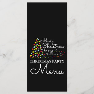 Modern Julgran, jul Party Menu Meny