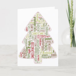 Modern Julgran-julkort Helgkort