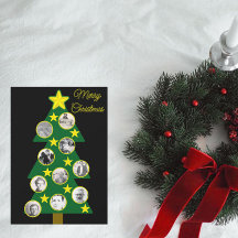 Modern Julgran med Photo Ornaments Black