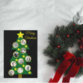 Modern Julgran med Photo Ornaments Black Kort