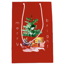 Modern Julgran "Merry and Bright" - minimal