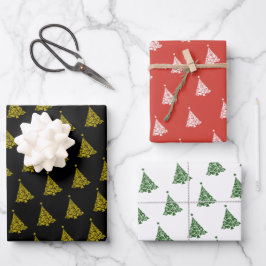 Modern Julgran Mönster Helgdag Gift