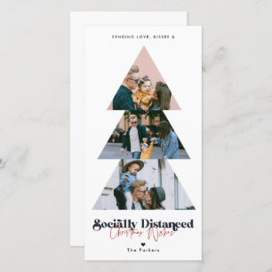 Modern Julgran Photo Collage Helgdag Julkort