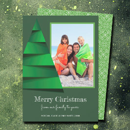 Modern Julgran Photo Julkort